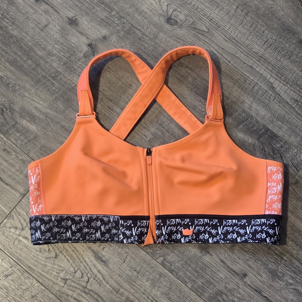 SHEFIT Ultimate Sports Bra Front Zip High Impact 1Luxe Athletic Gym Sz 14/16